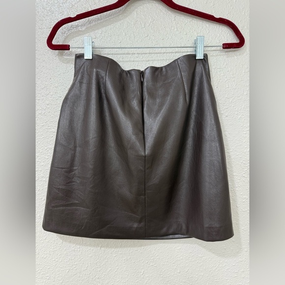 Aritzia High-waisted Vegan Leather mini wrap skirt Size XS-S - Picture 7 of 10